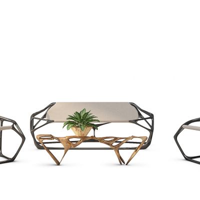 北欧创意菱形沙发椅