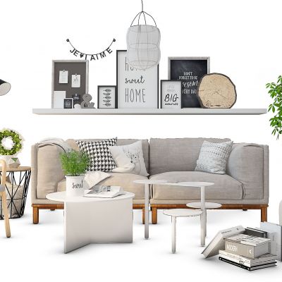 北欧沙发茶几组合