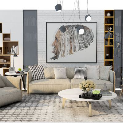 北欧沙发茶几组合