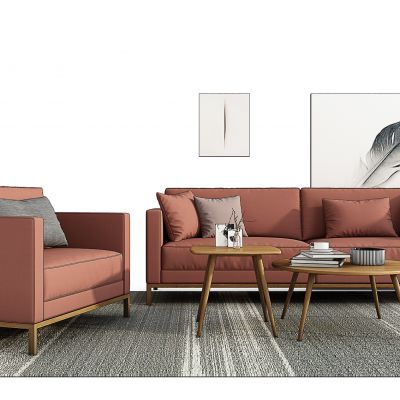 北欧布艺双人沙发