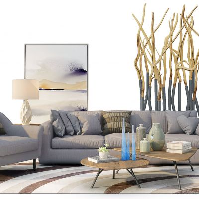 北欧沙发茶几组合