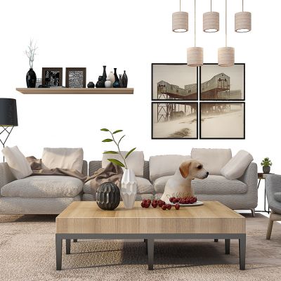 北欧沙发茶几组合
