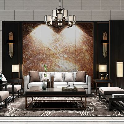 新中式沙发组合