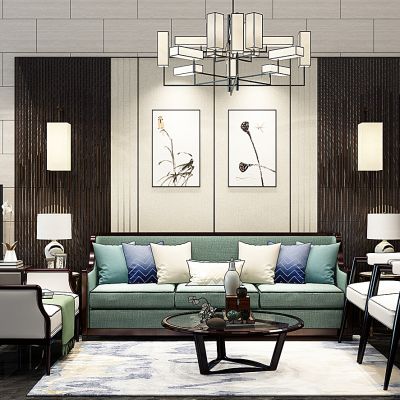 新中式沙发组合