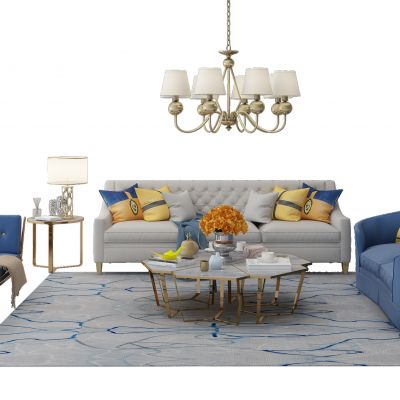 现代沙发茶几组合