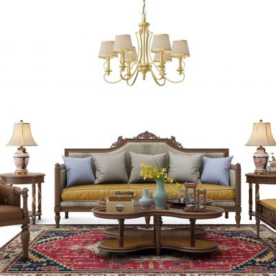 欧式沙发茶几组合