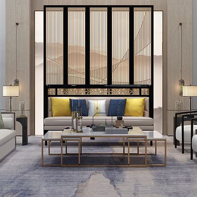 新中式沙发组合