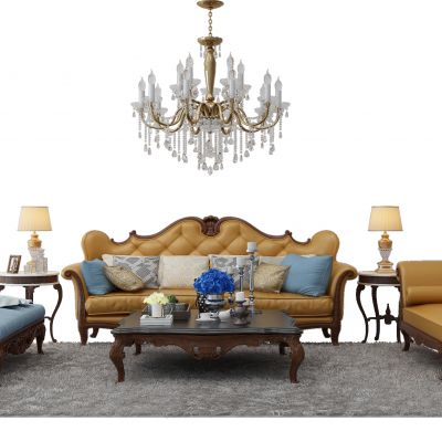 欧式沙发茶几组合