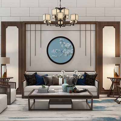 新中式沙发组合