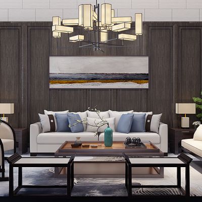 新中式沙发组合