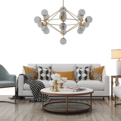 简欧沙发茶几组合