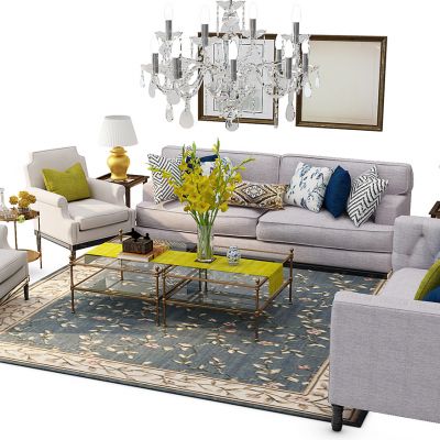 欧式沙发茶几组合