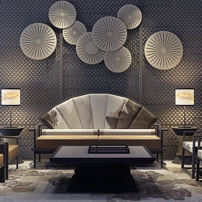 新中式沙发组合