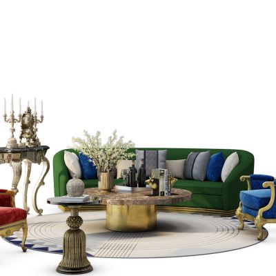 欧式沙发茶几组合