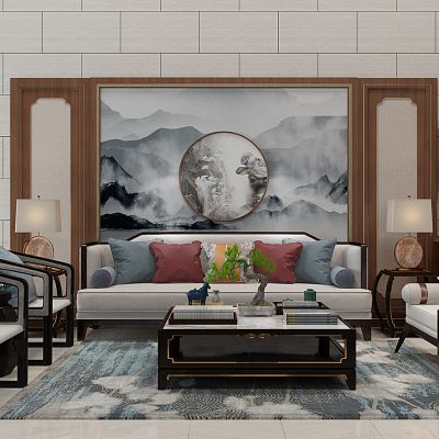 新中式沙发组合