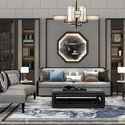 新中式沙发组合