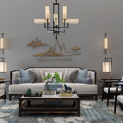 新中式沙发组合