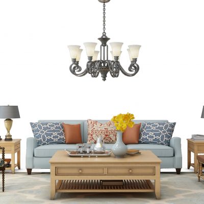 简欧沙发茶几组合