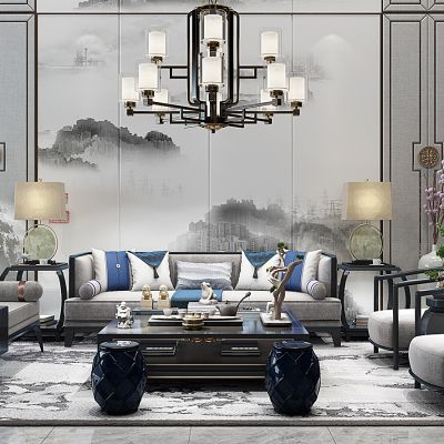 新中式沙发组合