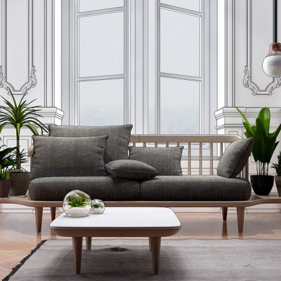 北欧实木沙发组合