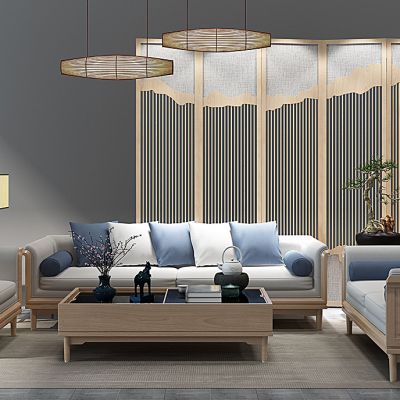 新中式沙发组合