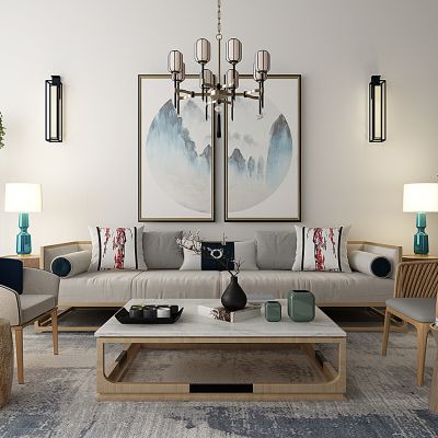 新中式沙发组合