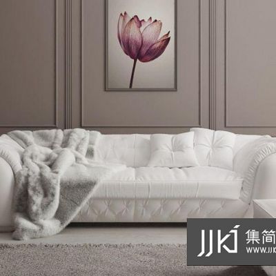 简欧双人皮沙发