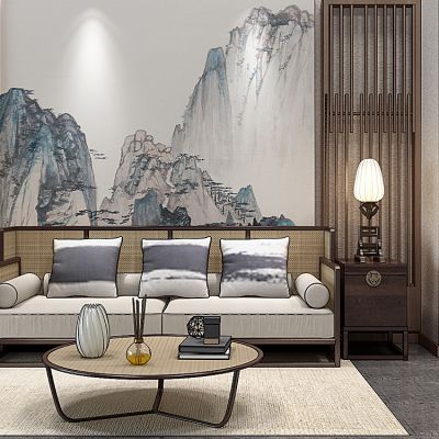 新中式沙发组合