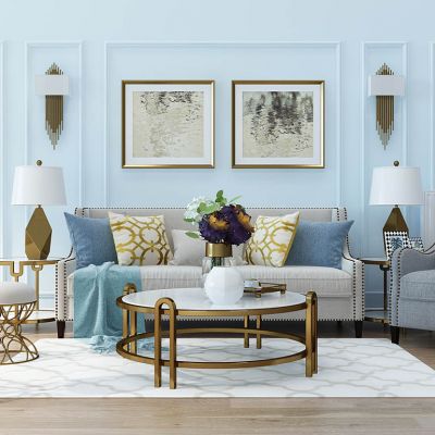 美式欧式沙发茶几组合