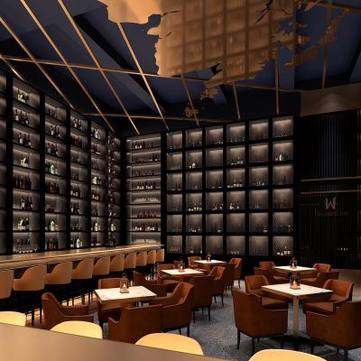 现代酒吧娱乐会所酒柜酒吧台