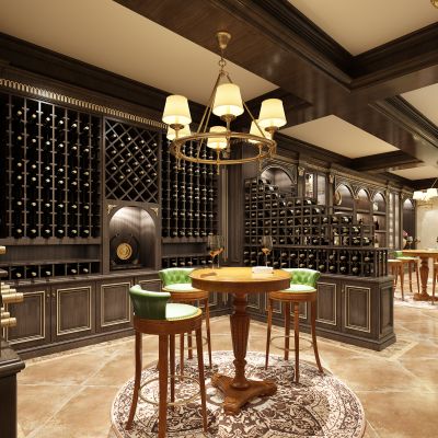 美式欧式酒窖酒柜品酒区