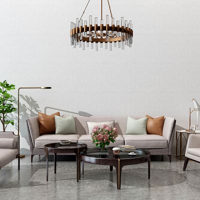 北欧现代轻奢沙发沙发塌大鲜花瓶