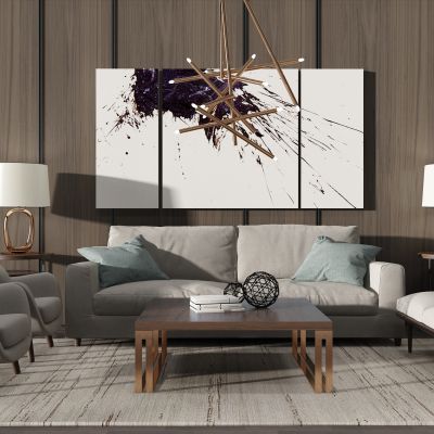 北欧现代组合沙发吊灯茶几