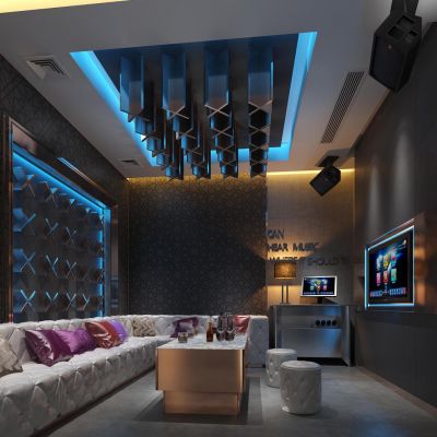 现代KTV娱乐区歌厅