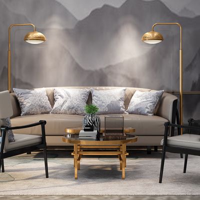 新中式现代轻奢沙发茶几休闲椅组合