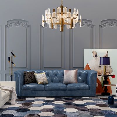 简欧式新古典沙发茶几单人沙发边几组合