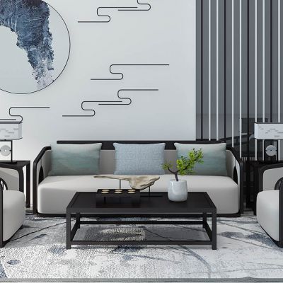 新中式沙发茶几台灯