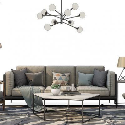 现代沙发茶几组合