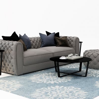 欧式双人沙发皮墩