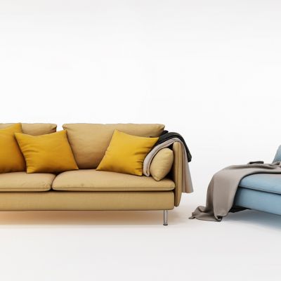 北欧现代风藤编休闲椅子沙发