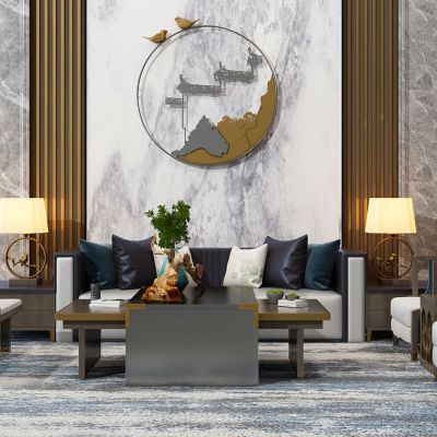 新中式沙发茶几挂饰挂件休闲沙发