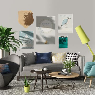 北欧客厅沙发茶几休闲椅