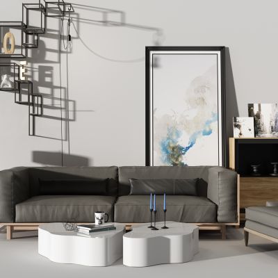 北欧现代沙发金属架子挂件