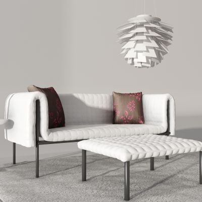 现代休闲沙发脚凳组合