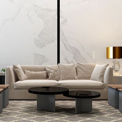 现代沙发茶几沙发凳墩