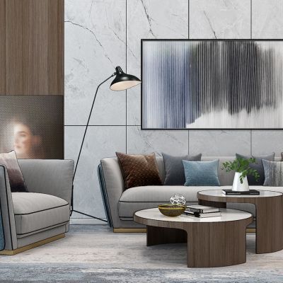 后现代奢华沙发茶几