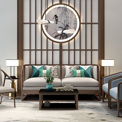 新中式沙发组合