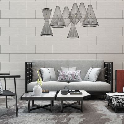 新中式沙发茶几组合