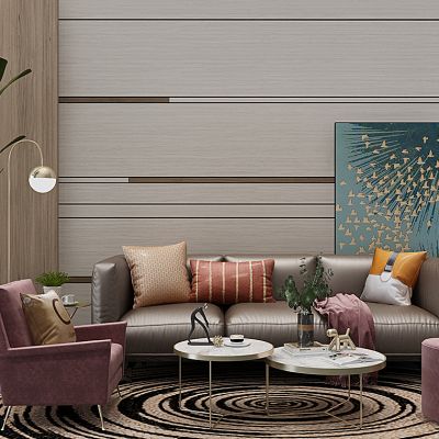 北欧沙发茶几边几植物盆栽