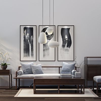 中式实木沙发组合